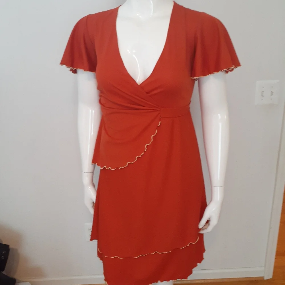 Vintage 1940's Wrap Dress Size Medium - Picture 3 of 7